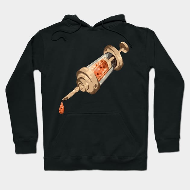 Syringe Digital Painting Hoodie by TKDoodle